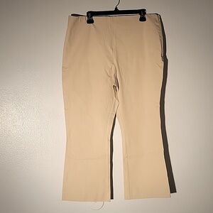 A New Day Womans Khaki Kick Flare Highest Rise Fitted Hip & Thigh Pants Size 18R